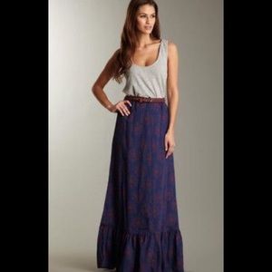 Elizabeth and James Textile Maxi Skirt BRAND NEW